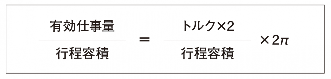 エンジン排気量の計算式