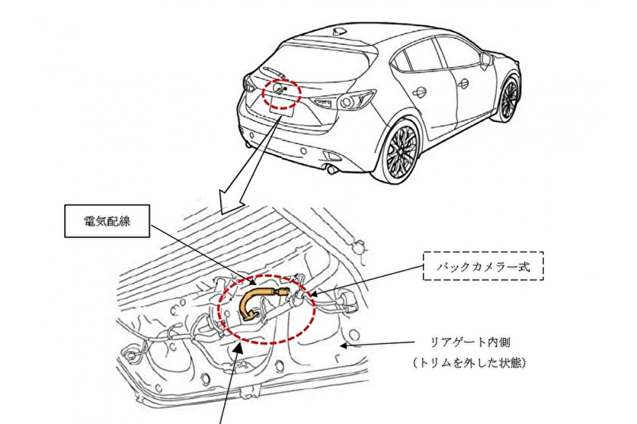 マツダ、用品バックカメラ約57,000個を自主改善…バックカメラ映像に乱れ
