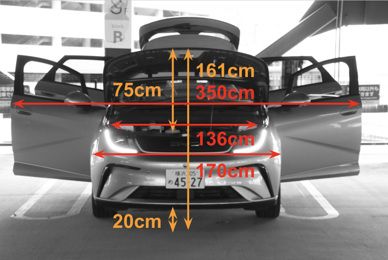 BYD DOLPHINを測って測って測りまくる。｜52枚の写真と 75の数字でみる「イルカ」の全貌 | TOPPER[トッパー]