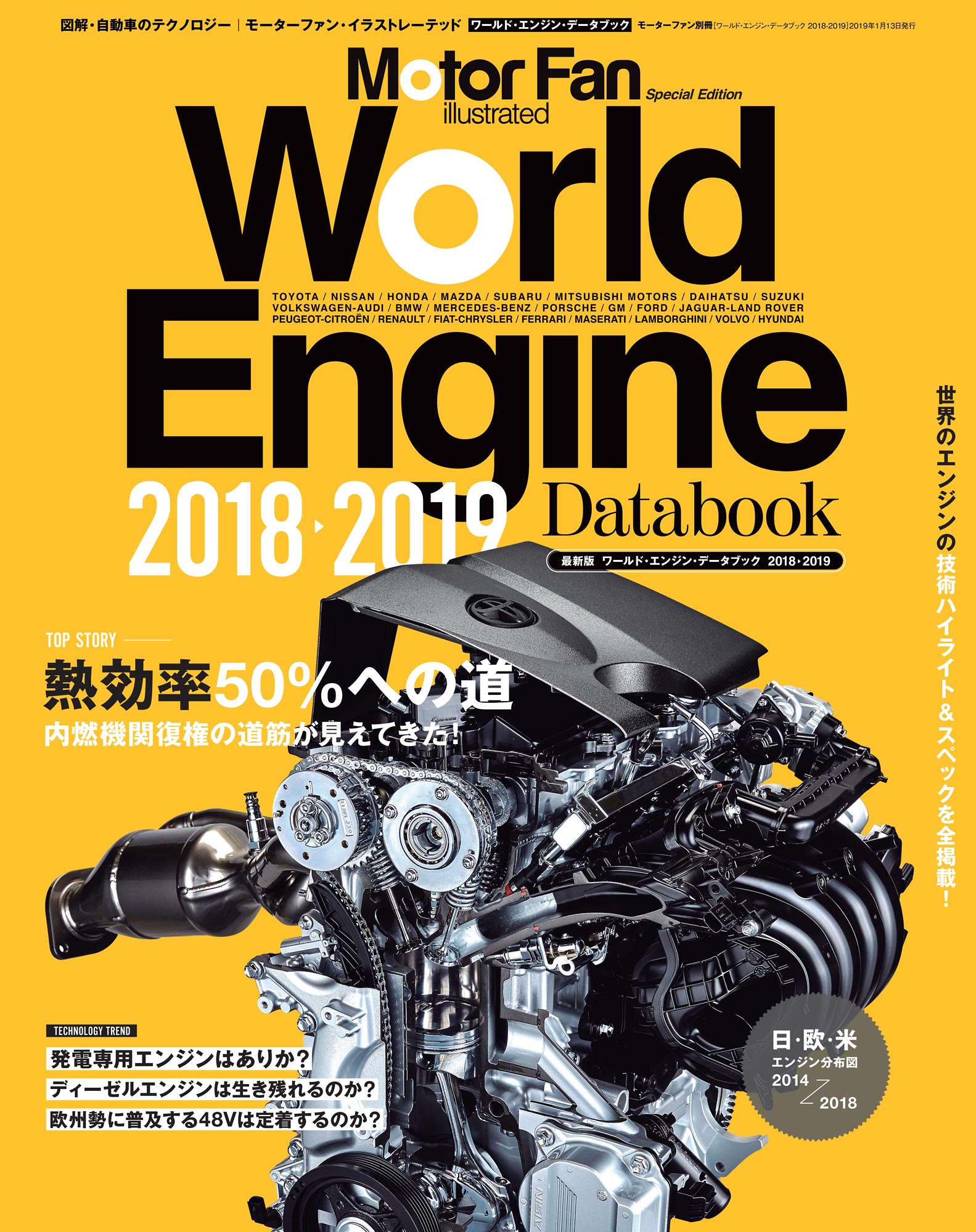 Motor Fan illustrated｜特別編集｜World Engine Databook 2018 - 2019